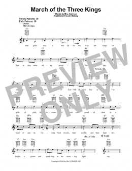 page one of March Of The Three Kings (Easy Guitar)