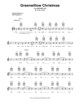 page one of Greenwillow Christmas (Easy Guitar)