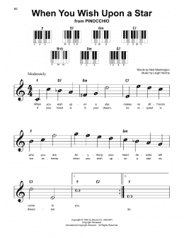 page one of When You Wish Upon A Star (from Pinocchio) (Super Easy Piano)