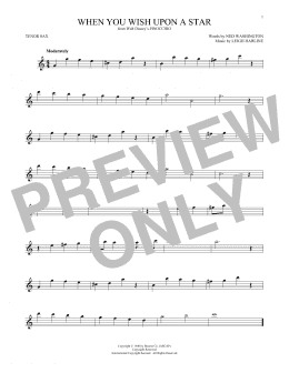 page one of When You Wish Upon A Star (from Pinocchio) (Tenor Sax Solo)