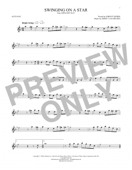 page one of Swinging On A Star (Alto Sax Solo)