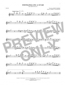 page one of Swinging On A Star (Flute Solo)