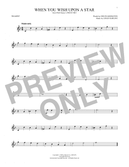 page one of When You Wish Upon A Star (from Pinocchio) (Trumpet Solo)