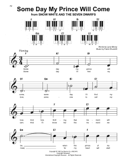 page one of Some Day My Prince Will Come (from Snow White And The Seven Dwarfs) (Super Easy Piano)