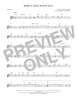 page one of Here's That Rainy Day (Tenor Sax Solo)