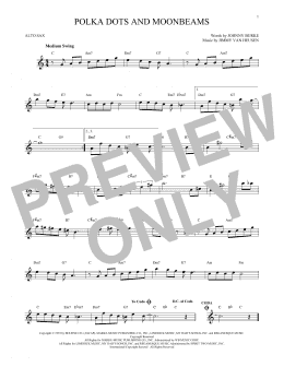 page one of Polka Dots And Moonbeams (Alto Sax Solo)