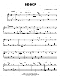 page one of Be-Bop (Piano Solo)