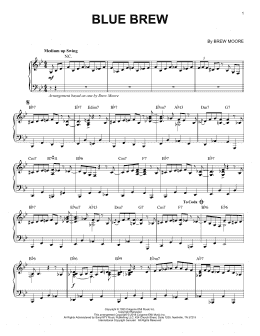 page one of Blue Brew (Piano Solo)