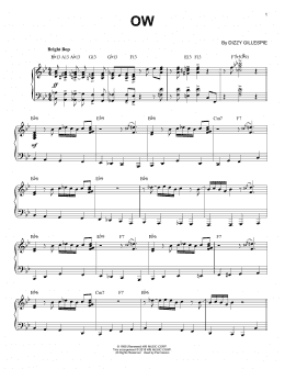 page one of Ow (Piano Solo)