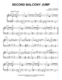page one of Second Balcony Jump (Piano Solo)