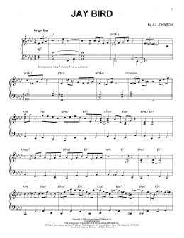 page one of Jay Bird (Piano Solo)