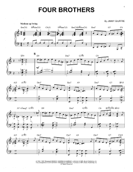 page one of Four Brothers (Piano Solo)