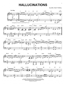 page one of Hallucinations (Piano Solo)