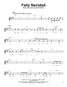 page one of Feliz Navidad (Pro Vocal)