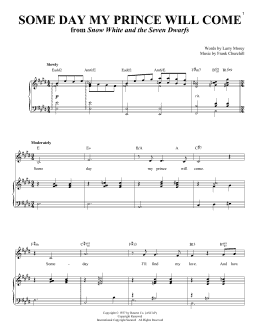 page one of Some Day My Prince Will Come (from Snow White And The Seven Dwarfs) (Piano & Vocal)