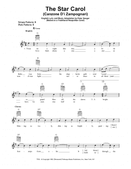 page one of The Star Carol (Canzone D'i Zampognari) (Easy Guitar)