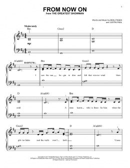 page one of From Now On (from The Greatest Showman) (Easy Piano)