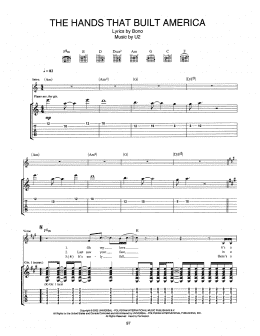 page one of The Hands That Built America (Guitar Tab)