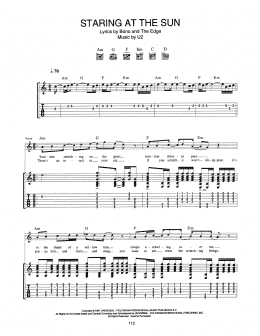page one of Staring At The Sun (Guitar Tab)