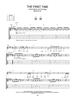 page one of The First Time (Guitar Tab)