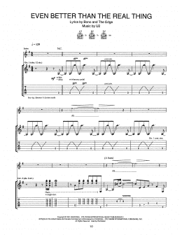 page one of Even Better Than The Real Thing (Guitar Tab)