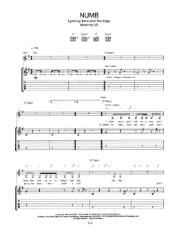 page one of Numb (Guitar Tab)