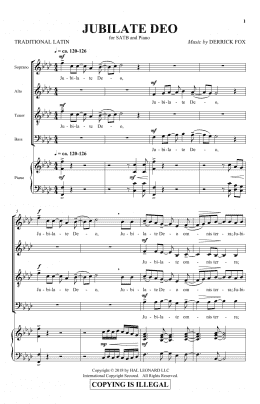 page one of Jubilate Deo (SATB Choir)