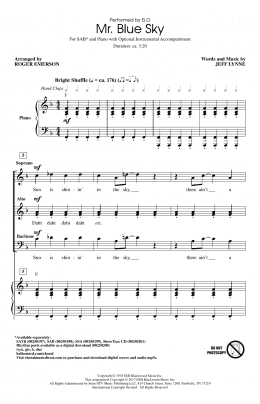 page one of Mr. Blue Sky (SAB Choir)