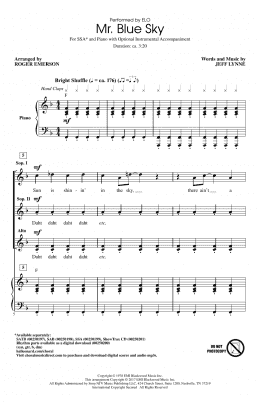 page one of Mr. Blue Sky (SSA Choir)