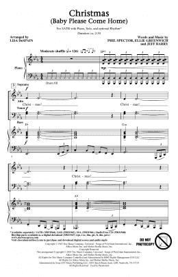 page one of Christmas (Baby Please Come Home) (SATB Choir)