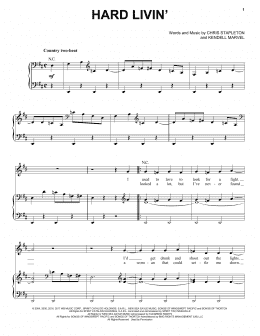 page one of Hard Livin' (Piano, Vocal & Guitar Chords (Right-Hand Melody))