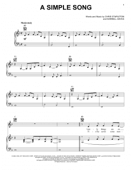 page one of A Simple Song (Piano, Vocal & Guitar Chords (Right-Hand Melody))