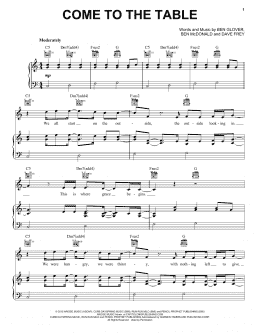 page one of Come To The Table (Piano, Vocal & Guitar Chords (Right-Hand Melody))