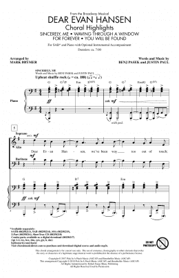 page one of Dear Evan Hansen (Choral Highlights) (SAB Choir)