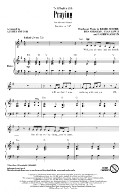 page one of Praying (SSA Choir)