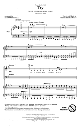 page one of Try (SAB Choir)