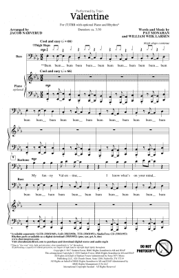 page one of Valentine (TTBB Choir)