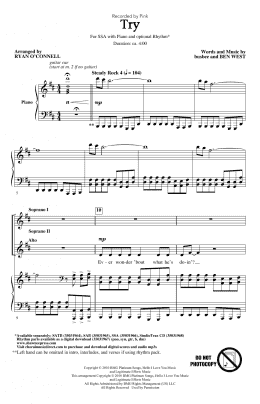 page one of Try (SSA Choir)