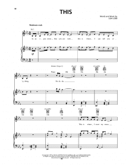 page one of This (Piano, Vocal & Guitar Chords (Right-Hand Melody))