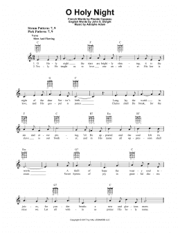 page one of O Holy Night (Easy Guitar)