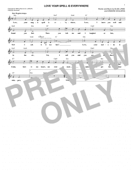 page one of Love Your Spell Is Everywhere (Lead Sheet / Fake Book)