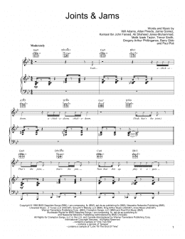 page one of Joints & Jams (Piano, Vocal & Guitar Chords (Right-Hand Melody))