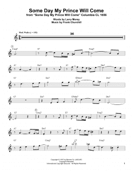 page one of Some Day My Prince Will Come (from Snow White And The Seven Dwarfs) (Trumpet Transcription)