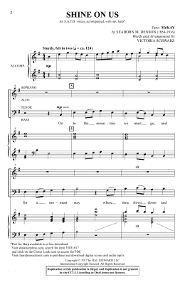 page one of Shine On Us (SATB Choir)