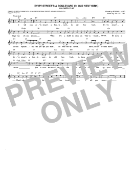 page one of Ev'ry Street's A Boulevard (In Old New York) (Lead Sheet / Fake Book)