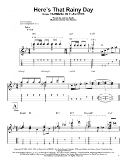 page one of Here's That Rainy Day (Easy Ukulele Tab)