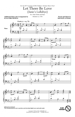 page one of Let There Be Love (arr. Susan Brumfield) (3-Part Treble Choir)