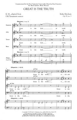 page one of Great Is The Truth (SATB Choir)
