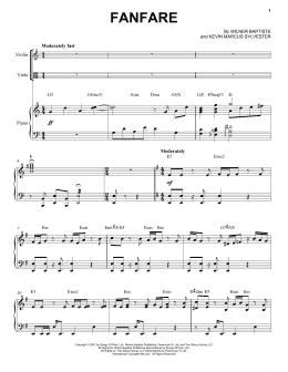 page one of Fanfare (Instrumental Duet and Piano)