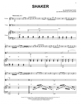 page one of Shaker (Instrumental Duet and Piano)